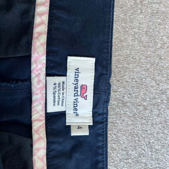 VINEYARD VINES WOMEN'S CHINO SHORTS NAVY BLUE SIZE: 4 - Picture 5 of 5
